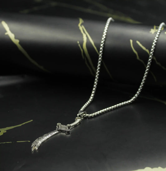 Premium Silver Tone Zulfiqar Necklace