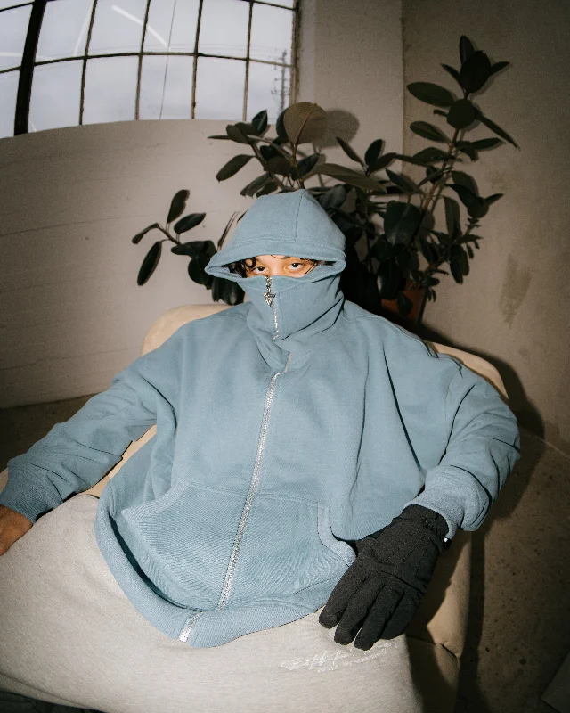 Engraved Balaclava Zip Moonlight Blue | IN STOCK