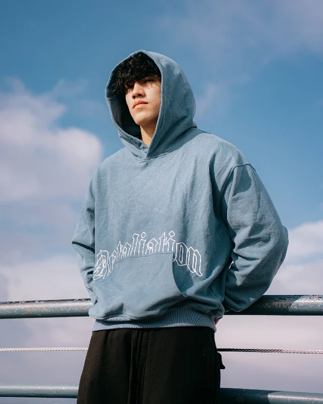 Engraved Pouch Hoodie Moonlight Blue | IN STOCK