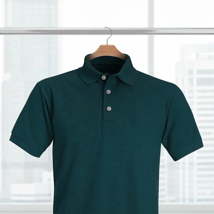 Bottle Green Solid Polo T-shirt