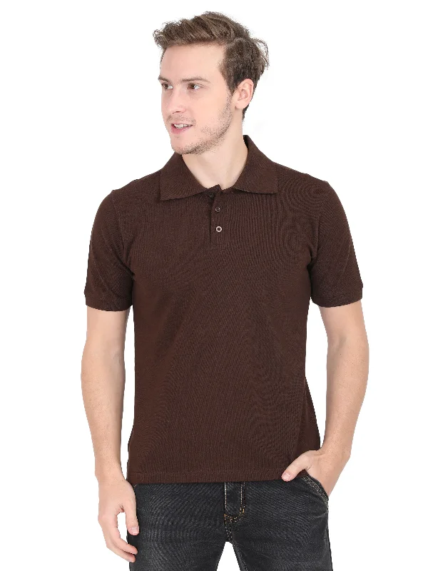 Chocolate Brown Polo T-Shirt for Men