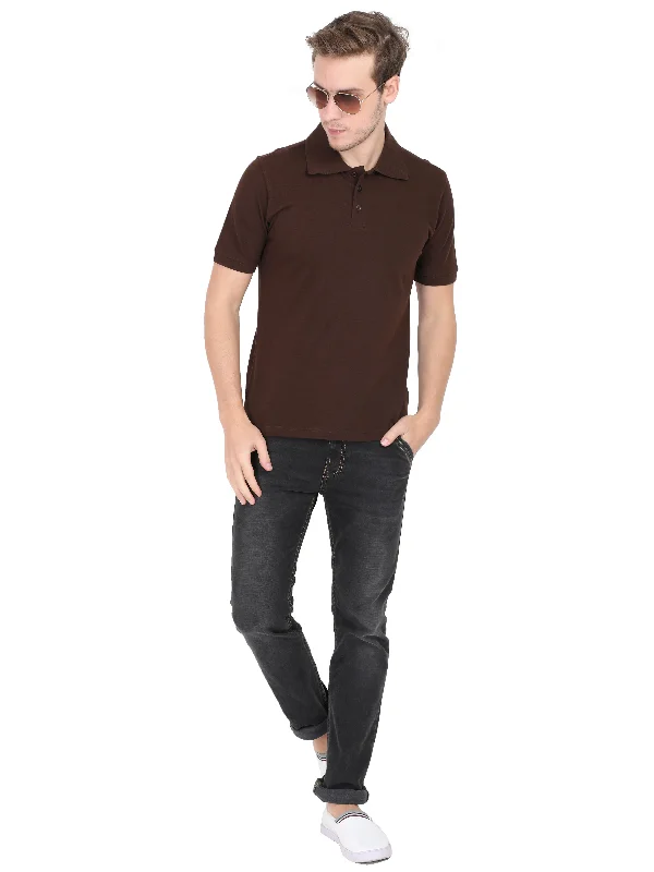 Chocolate Brown Polo T-Shirt for Men