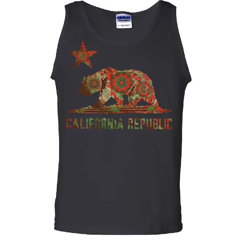 California Chumash Mandala Bear Asst Colors Tank Top