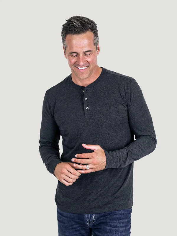 Charcoal Long Sleeve Henley