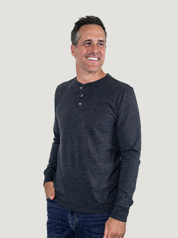 Charcoal Long Sleeve Henley