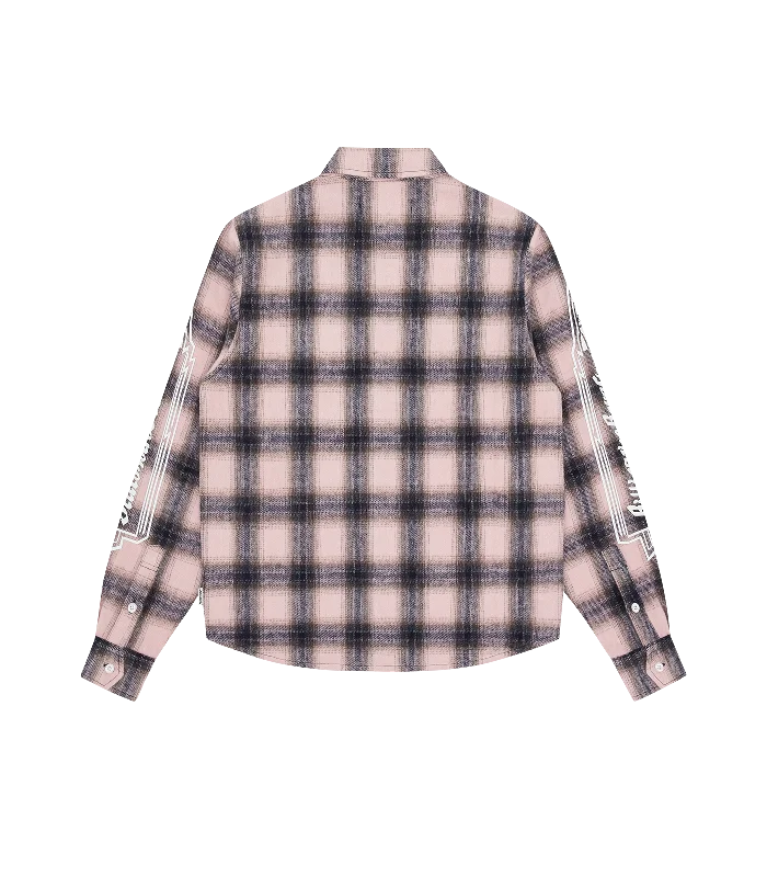 CHECK L/S SHIRT - PINK