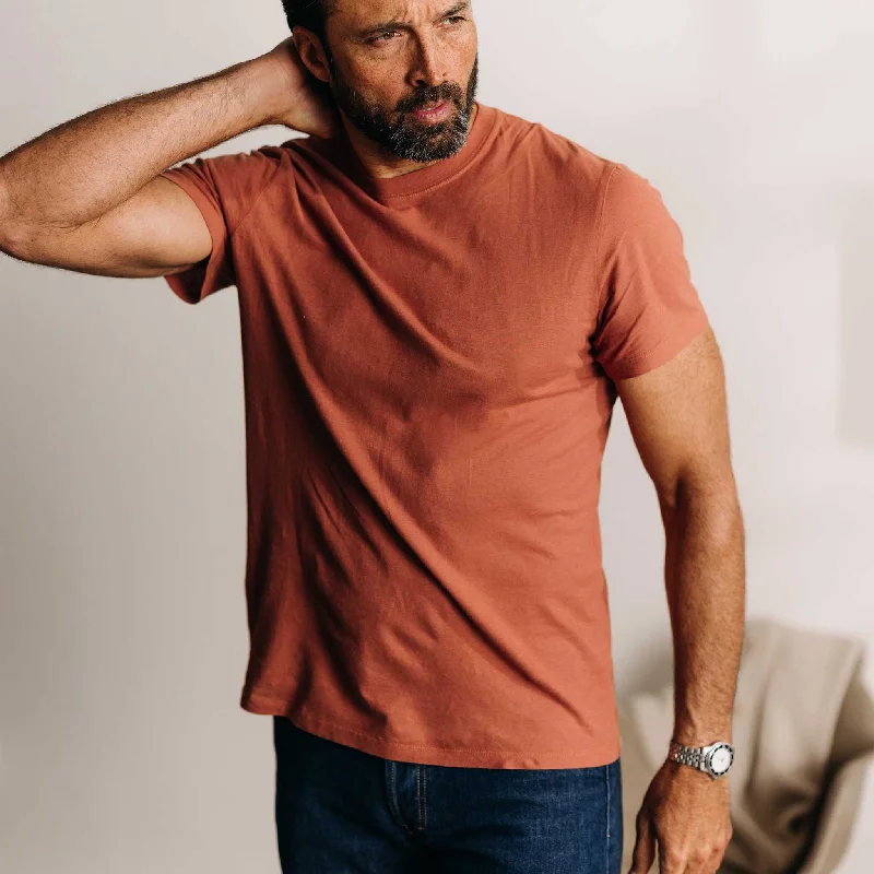 The Cotton Hemp Tee in Fired Clay