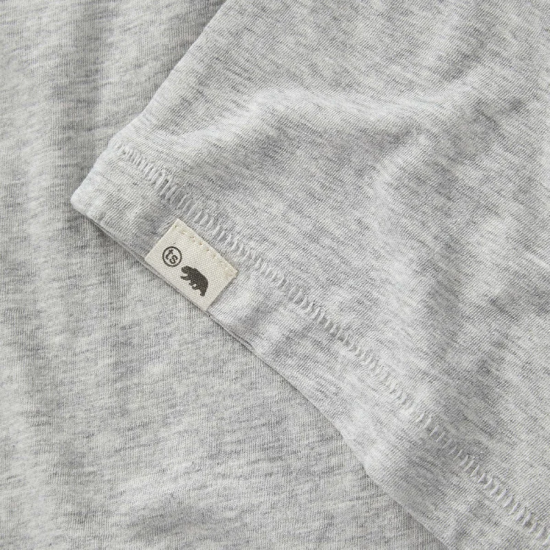 The Cotton Hemp Tee in Heather Grey