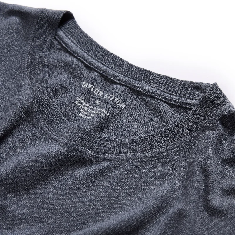 The Cotton Hemp Tee in Navy