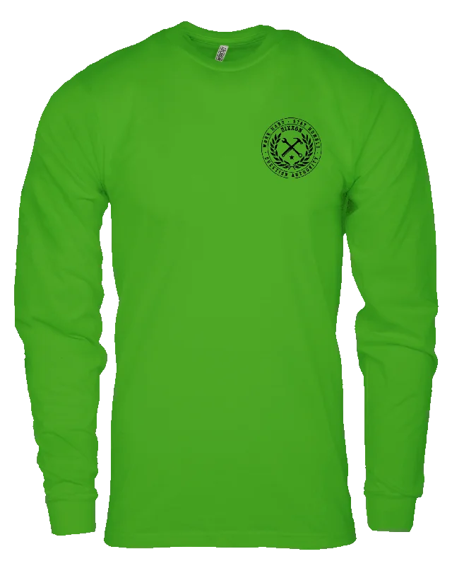 Crested Hi Vis Long Sleeve T-Shirt - Safety Green