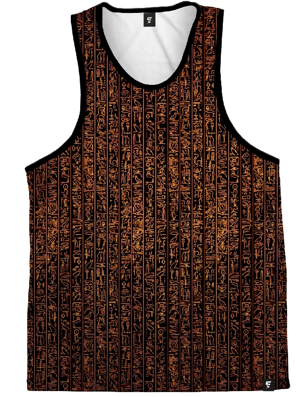 Egyptian Glyphs (Golden) Unisex Tank Top