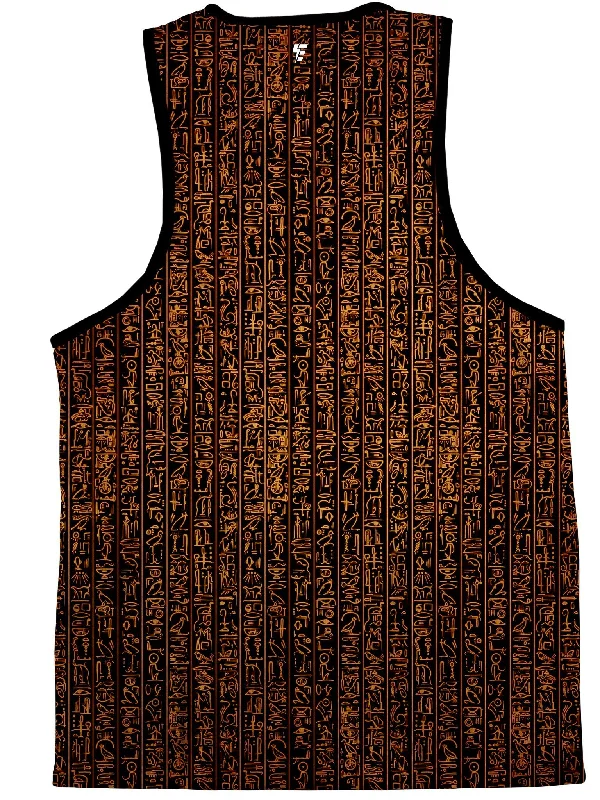 Egyptian Glyphs (Golden) Unisex Tank Top