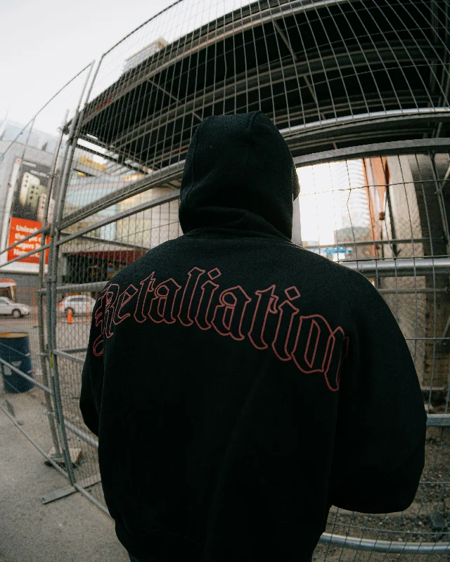 Engraved Balaclava Zip Black & Red | IN STOCK