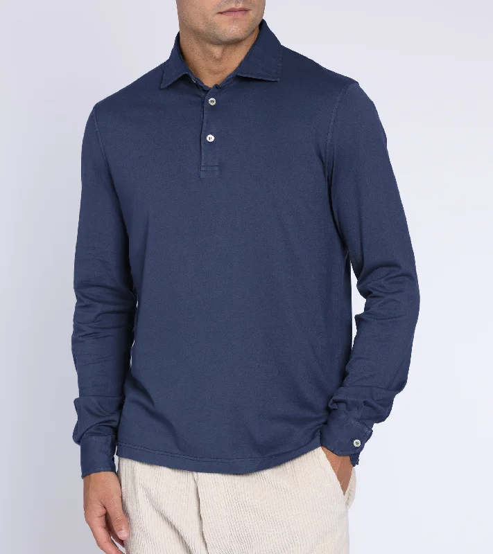 Fedeli Jersey Polo: Blue