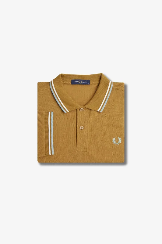 Fred Perry Plain Fred Polo 36000 Dark Caramel / Silver Blue