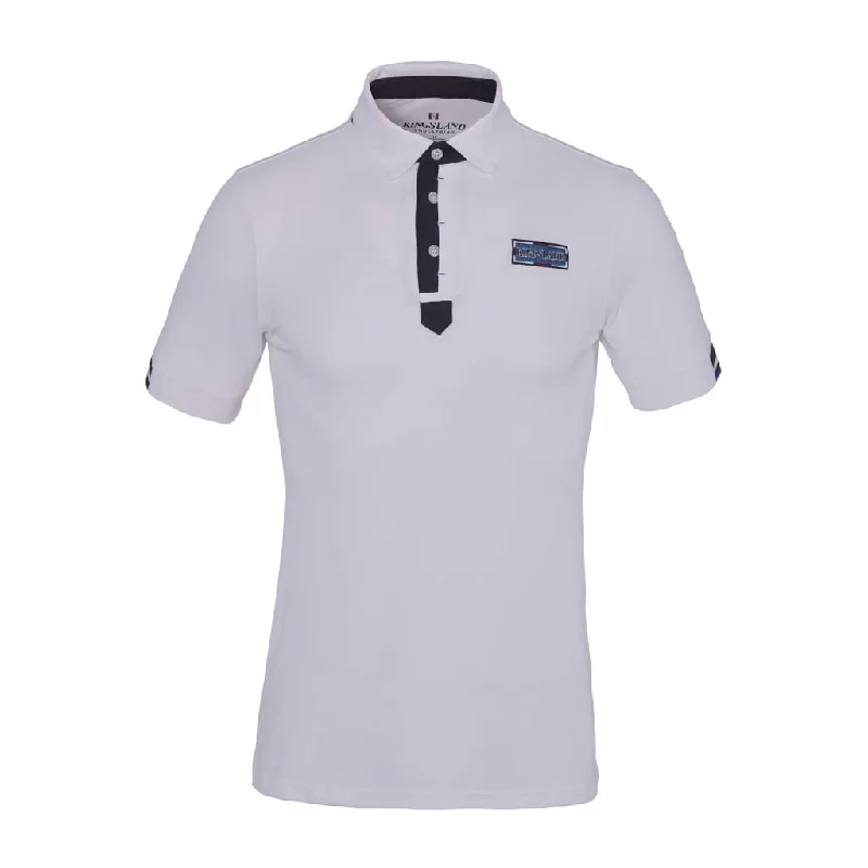 Kingsland Men's Tec Pique Polo Shirt Glasse White