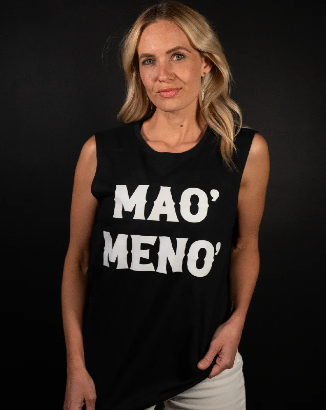 Mao' Meno' Black Tank Top