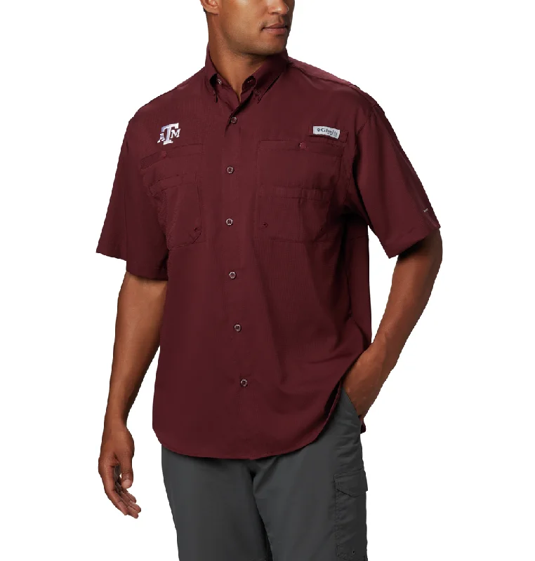 Columbia Maroon Tamiami Fishing Shirt