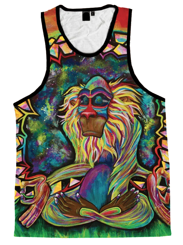 Meditating Rafiki Unisex Tank Top