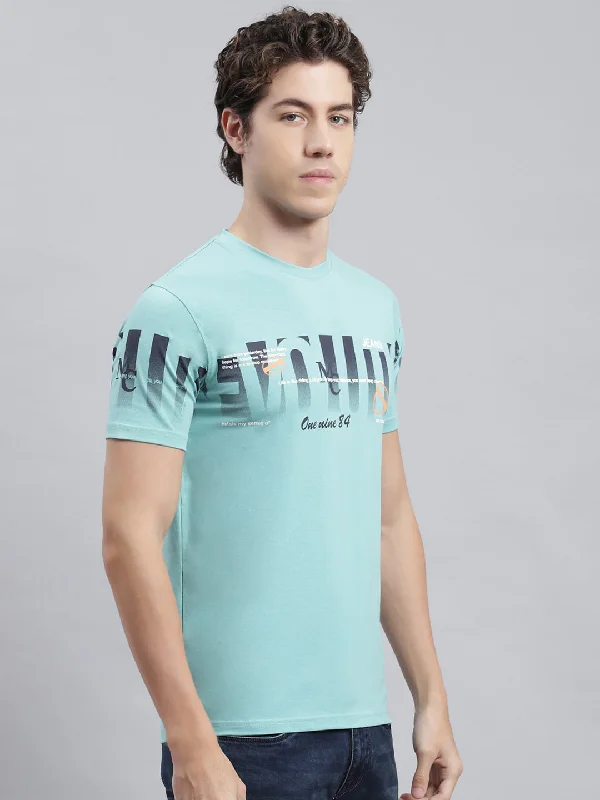 Men Green Printed T-Shirt