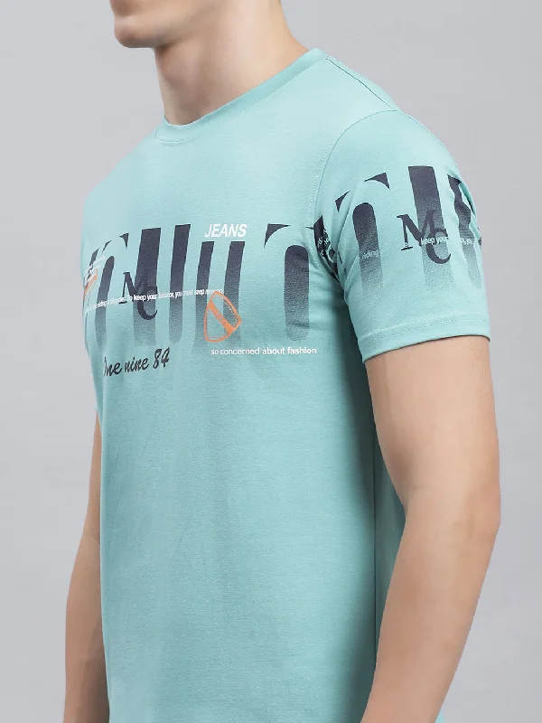 Men Green Printed T-Shirt