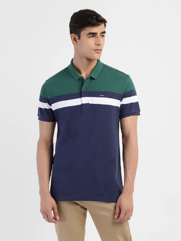 Men's Colorblock Polo T-shirt