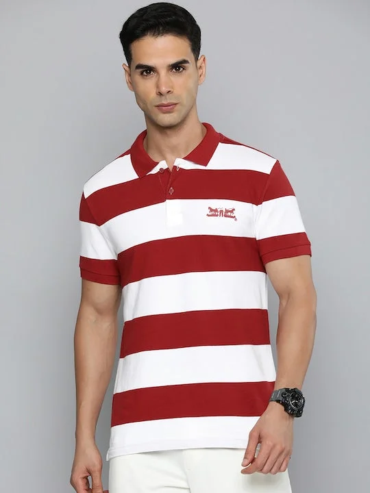 Men's Striped Polo T-shirt