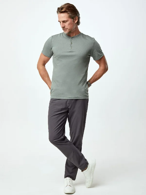 Mercury Green Short Sleeve Henley