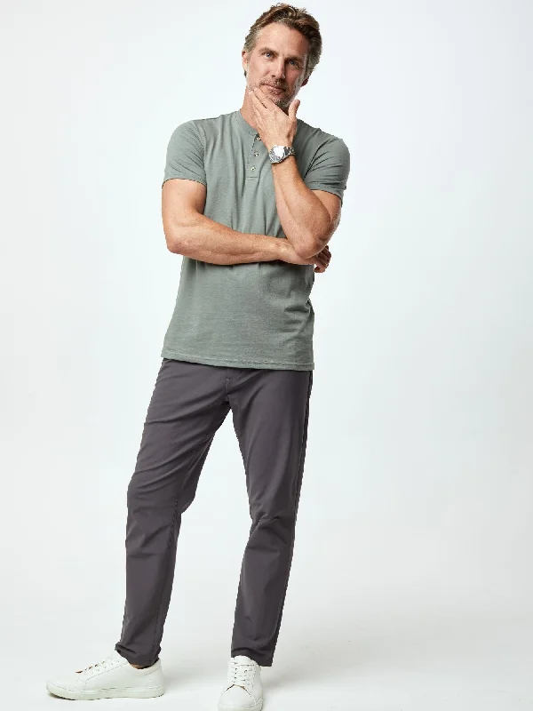 Mercury Green Short Sleeve Henley