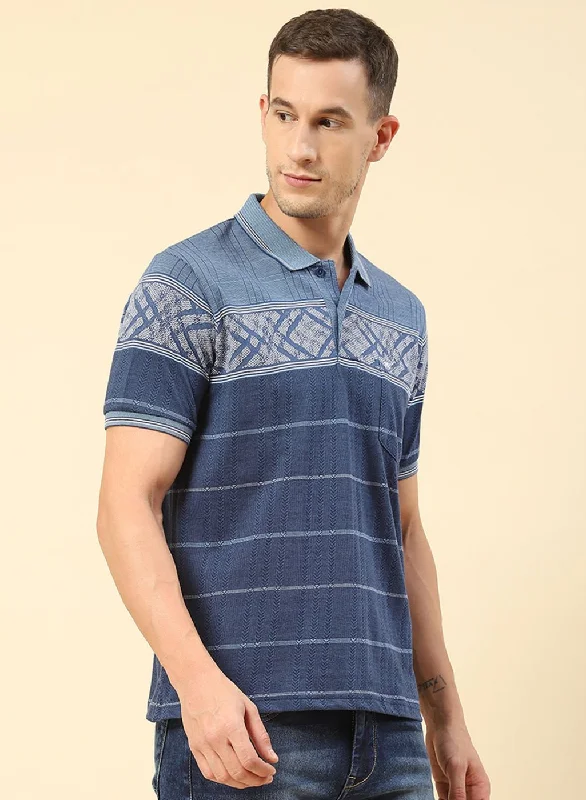 Men Denim Printed T-Shirt