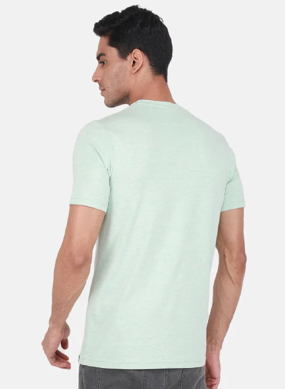 Men Green Printed T-Shirt