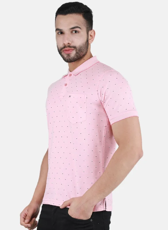 Men Pink Printed T-Shirt