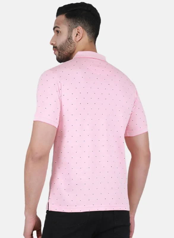 Men Pink Printed T-Shirt