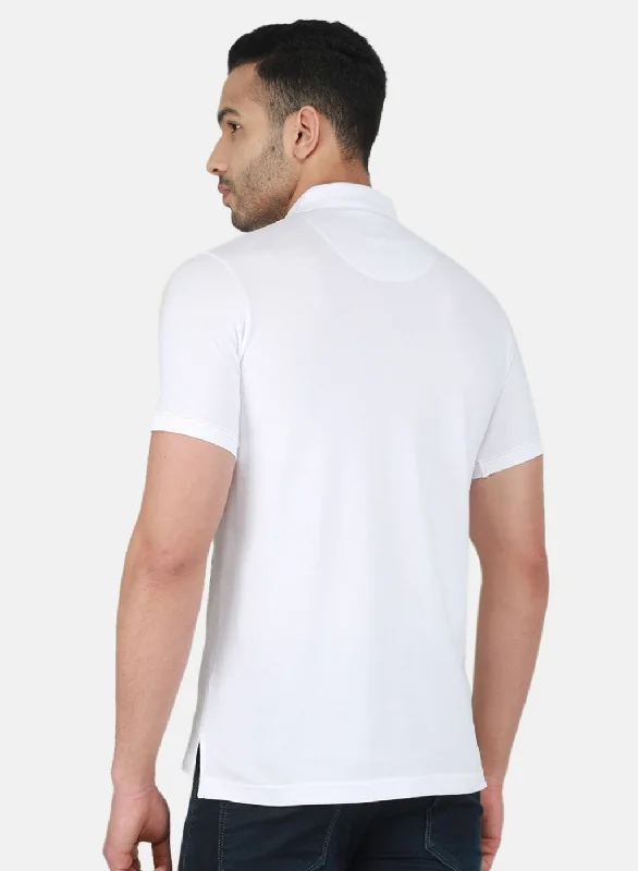 Men White Printed T-Shirt