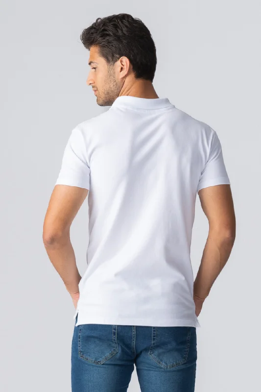 Muscle Polo Shirt - Hvid