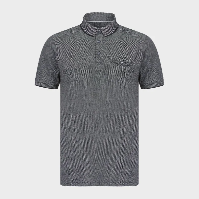 Navy Polo With Chest Pocket