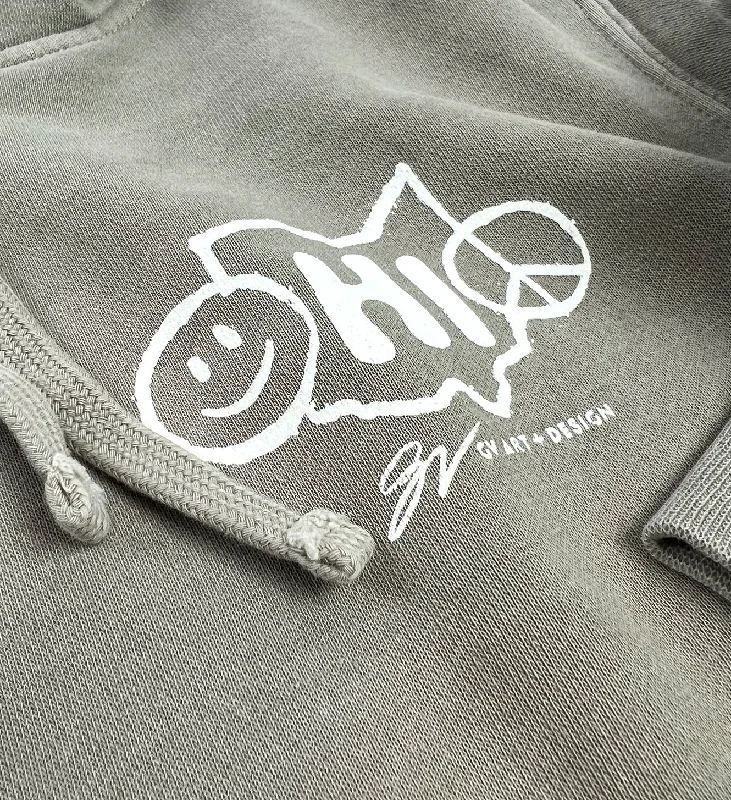 Ohio Smiley Cement Hooded Sweatshirt