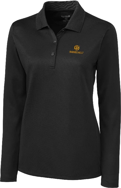 OUTLET-Clique Ladies Long Sleeve Ice Lady Pique Polo