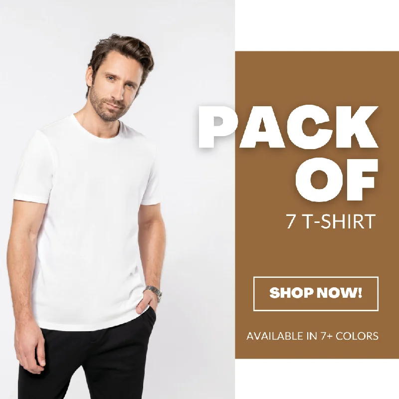 Pack of 7 Round Neck T-Shirt