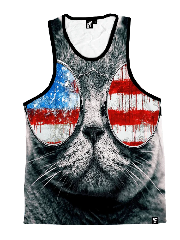 Patriotic Cat Unisex Tank Top