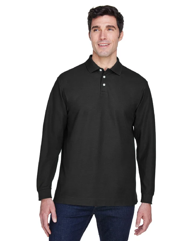 Devon & Jones Pima Pique Long-Sleeve Polo