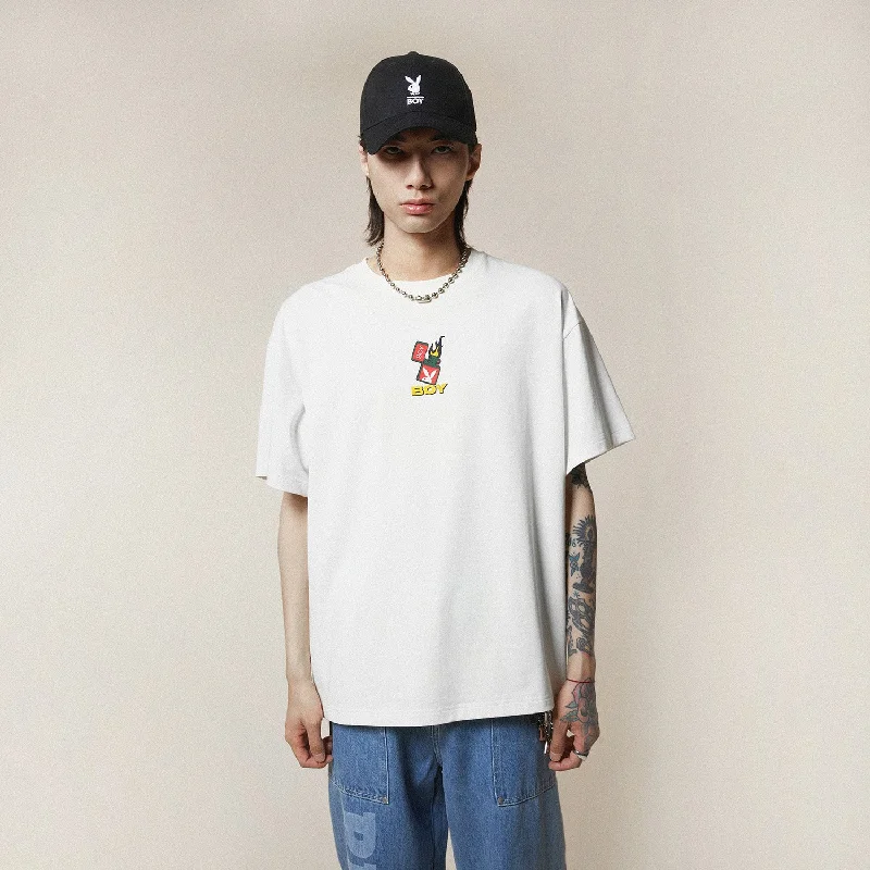 PLAYBOY X BOY LIGHT IT UP T-SHIRT - OFF WHITE