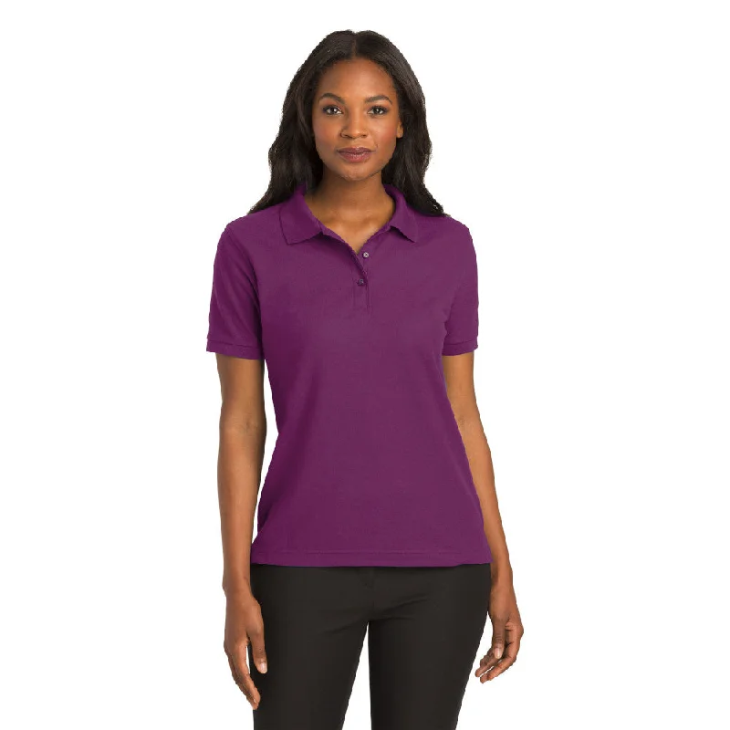 Port Authority L500 Ladies Silk Touch Polo - Deep Berry