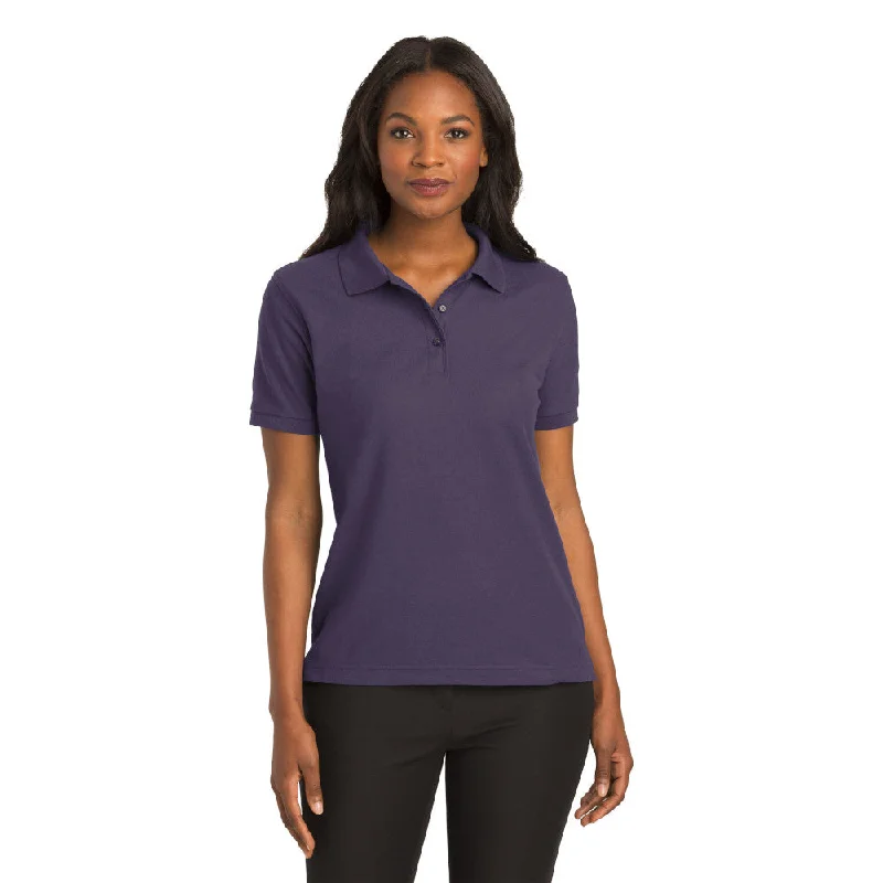 Port Authority L500 Ladies Silk Touch Polo - Eggplant