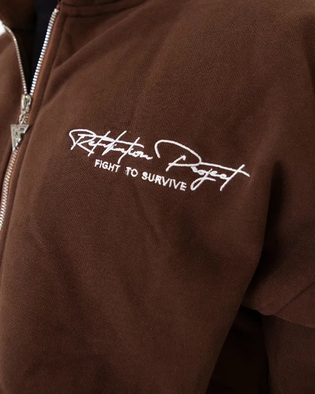 Signature Zip-Up | Brown | IN STOCK