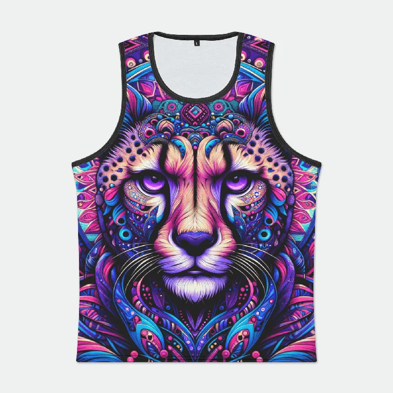 Spirit Cheetah Mens Binded Tank Top