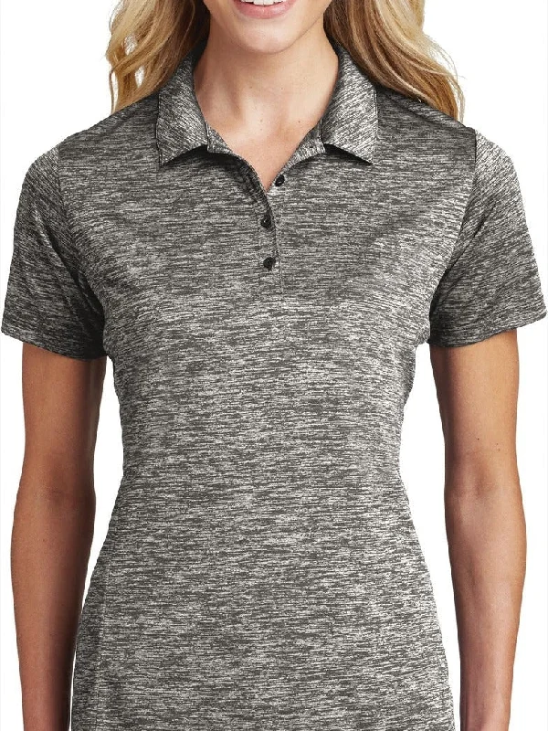 Sport-Tek Ladies PosiCharge Electric Heather Polo