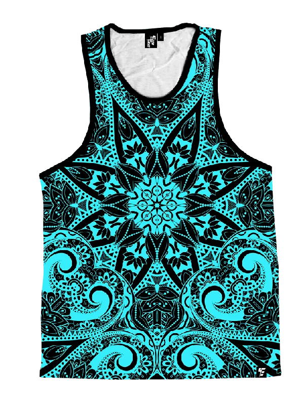 Teal Mandala Unisex Tank Top