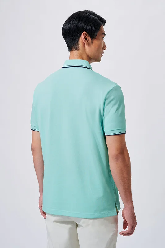 VISDRY™ Pique Tipped Polo | Mint P317UZ