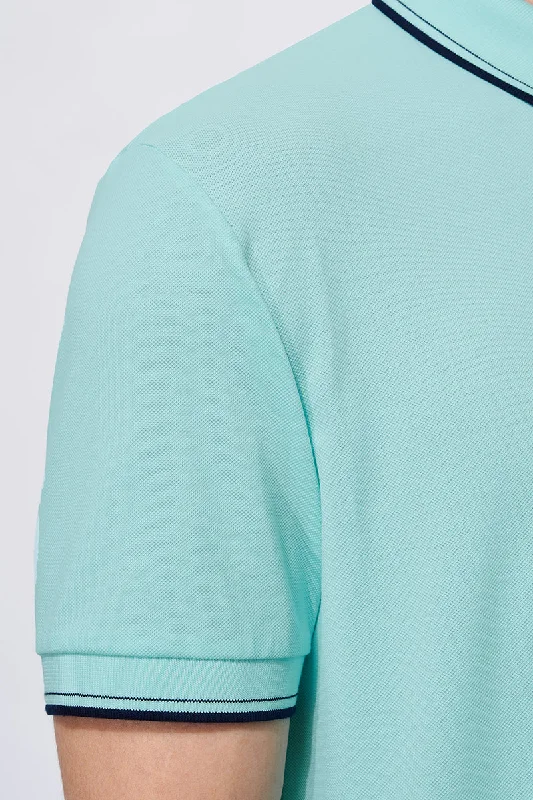 VISDRY™ Pique Tipped Polo | Mint P317UZ